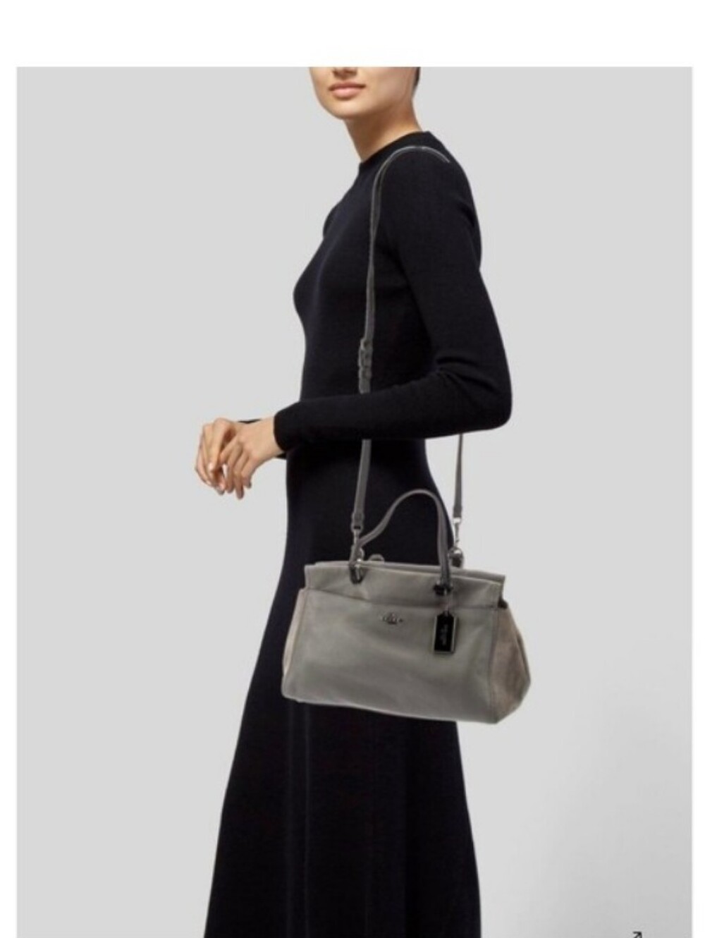 Coach | Fulton Satchel | Gray/Black |ColorBlock | Leather | Shoulder Hand Bag |